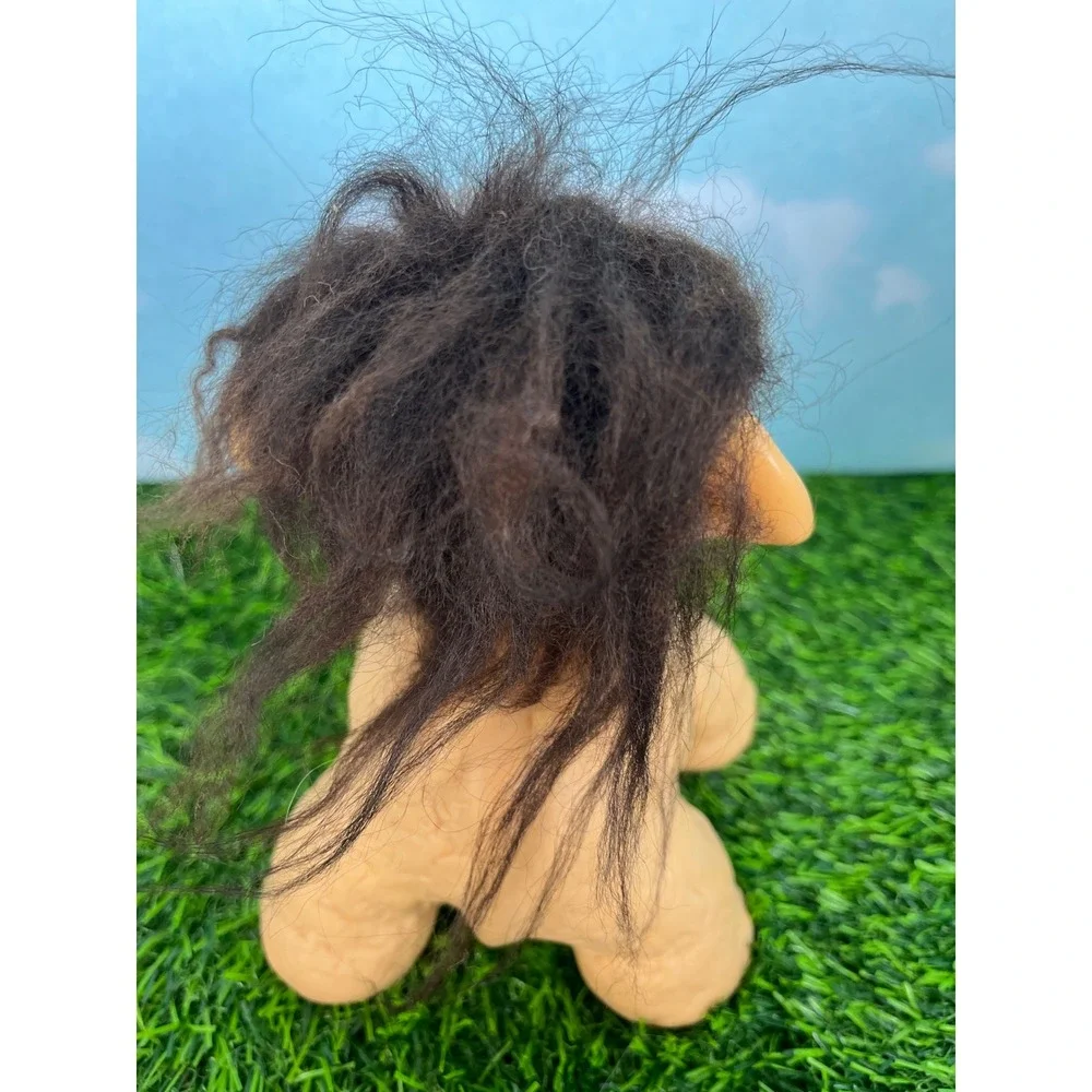 Vintage Dam Things Originals Elephant Troll Doll Brown Hair Amber Eyes 1964